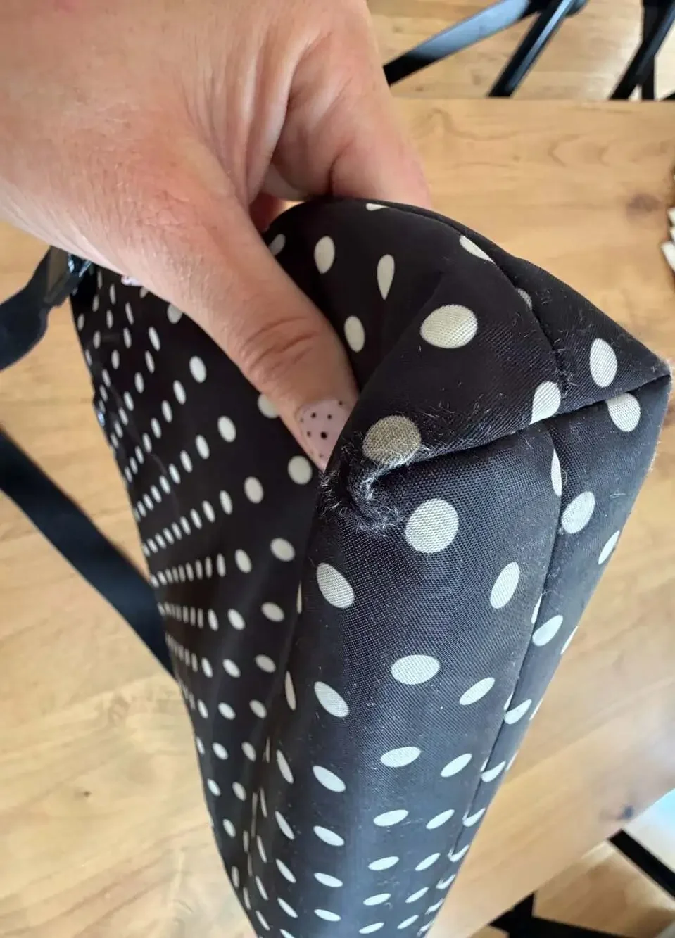 Kate Spade Black and White Polka Dot Nylon Laptop Bag Messenger Briefcase